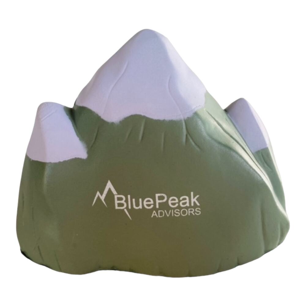 Advertising Promo Blue Peak Advisors Mountain Stress Ball Squishy Collectible